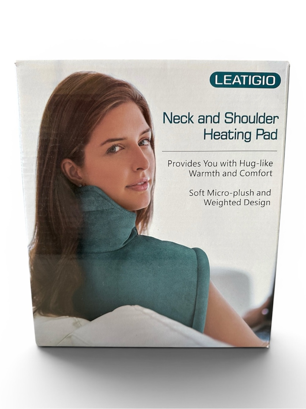 Leatigio Neck and Shoulder Heating Pad - Soft Micro-Plush Comfort Teal